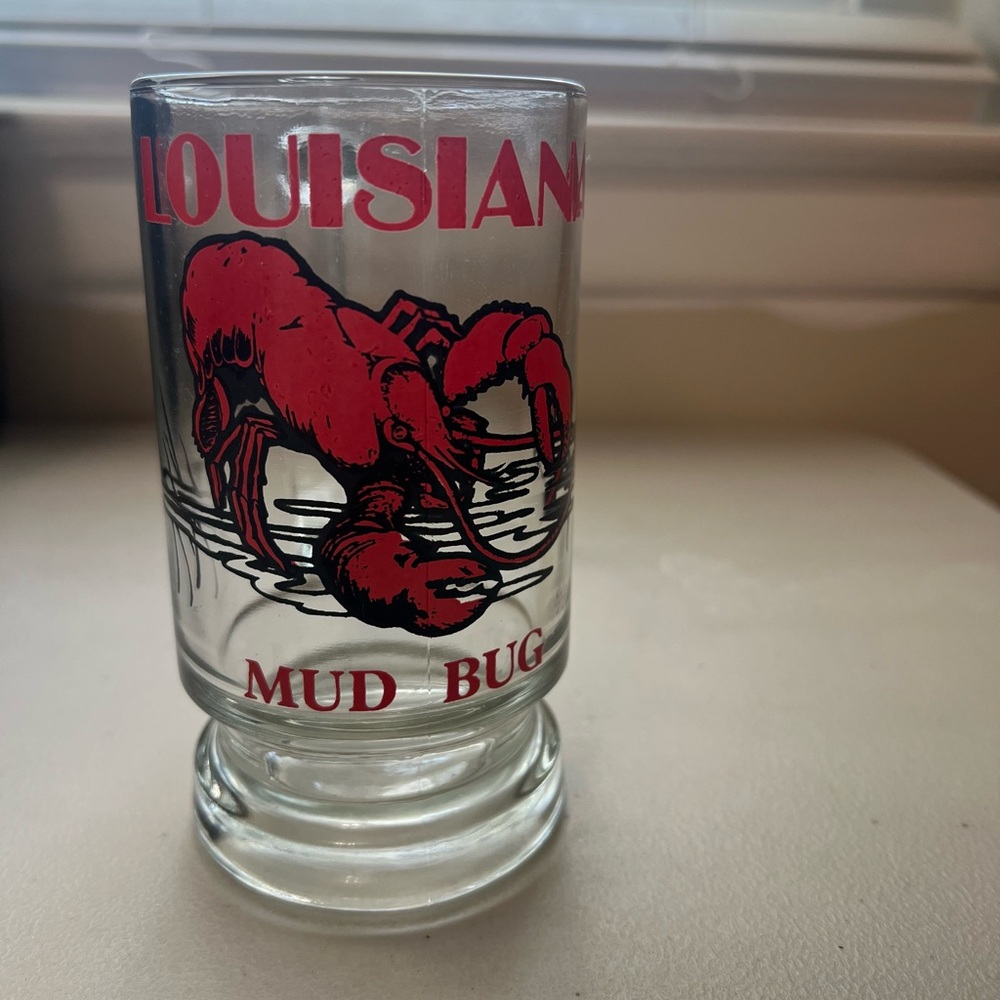 Vintage Louisiana Mud Bug Beer Glass